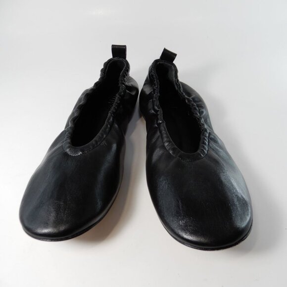 SCHUTZ Eudora Slip On Ballet Flats Size 7 Run Small Black Leather NEW $128 - Picture 8 of 14